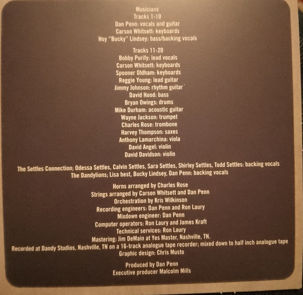 Dan Penn - The Inside Track On Bobby Purify (CD) - Velvet Music