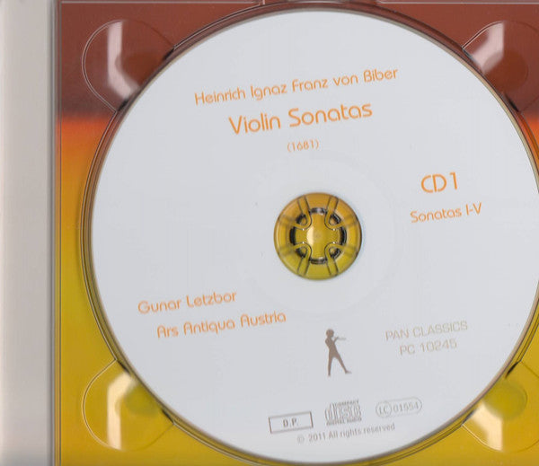 Heinrich Ignaz Franz Biber / Gunar Letzbor, Ars Antiqua Austria - Violin Sonatas (1681) (CD) - Velvet Music