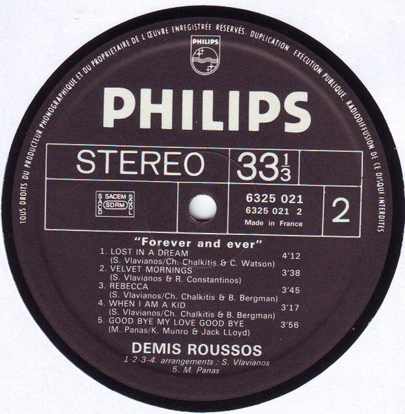 Demis Roussos - Forever And Ever (tweedehands LP) - Velvet Music