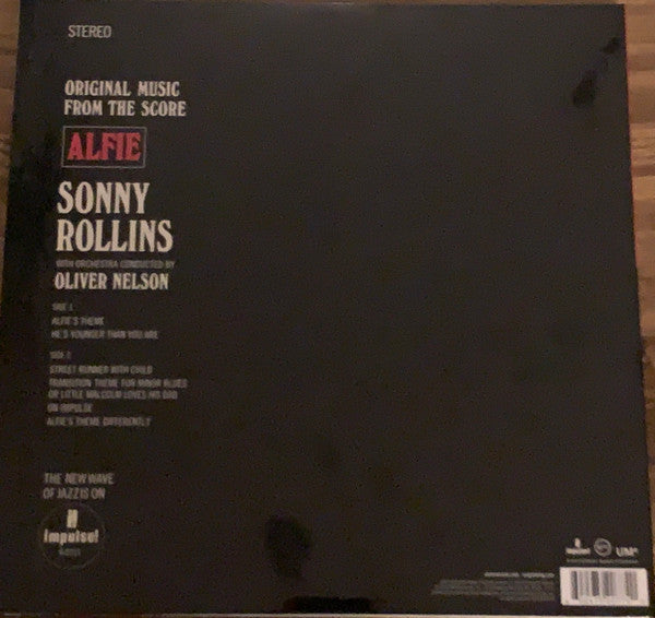Sonny Rollins With Orchestra Conducted By Oliver Nelson - Original Music From The Score "Alfie" (LP) - Velvet Music