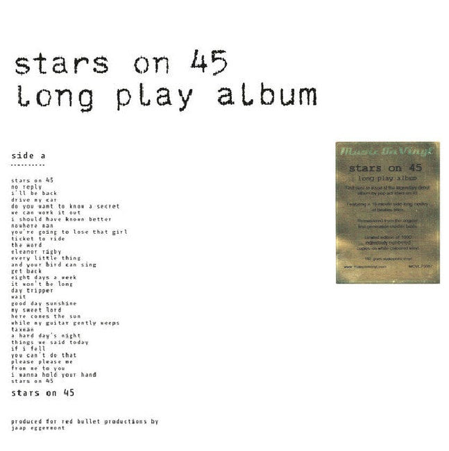 Stars On 45 - Long play album (LP) - Velvet Music