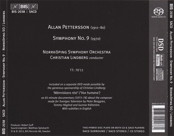 A. Petterson - Symphonie n°9 (CD)