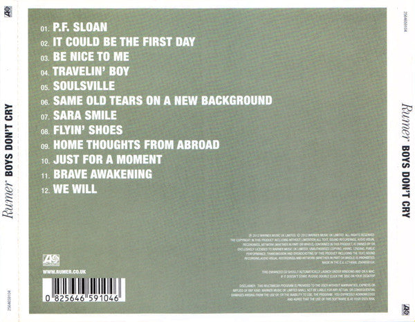Rumer - Boys Don't Cry (tweedehands CD) - Velvet Music