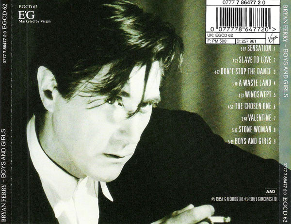 Bryan Ferry - Boys And Girls (tweedehands CD) - Velvet Music