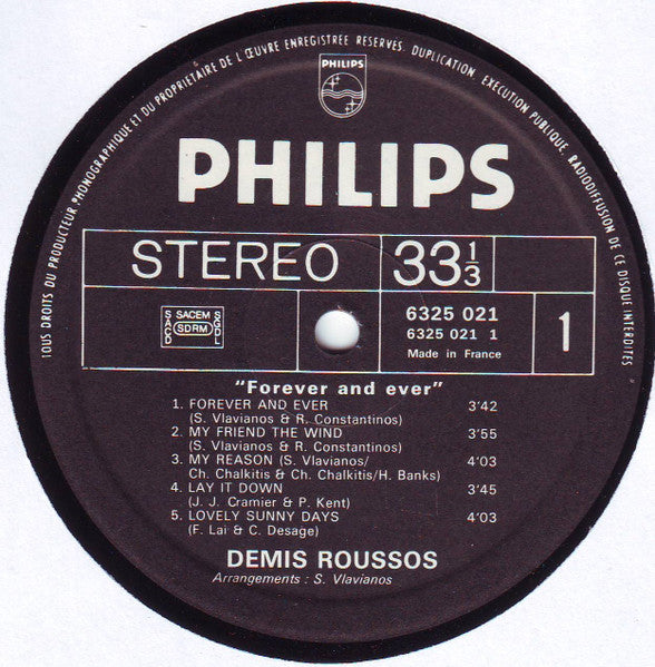 Demis Roussos - Forever And Ever (tweedehands LP) - Velvet Music