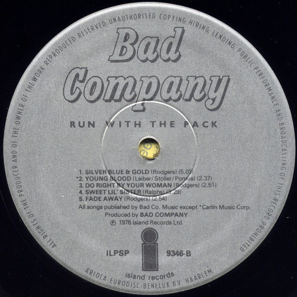 Bad Company (3) - Run With The Pack (tweedehands LP) - Velvet Music