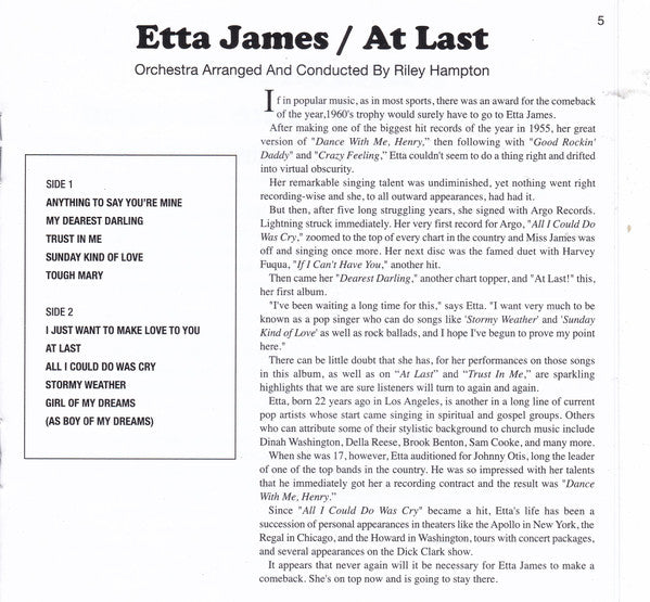 Etta James - Five Classic Albums (CD)