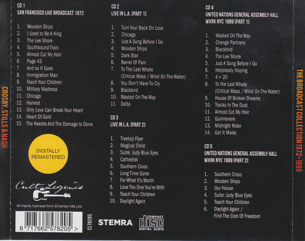 Crosby, Stills & Nash - The Broadcast Collection 1972-1989 (CD) - Velvet Music