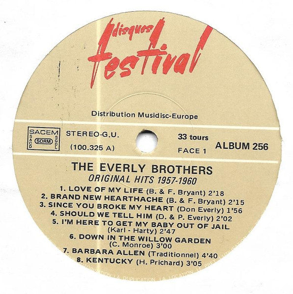 Everly Brothers - Original Hits 1957-1960 (tweedehands LP) - Velvet Music
