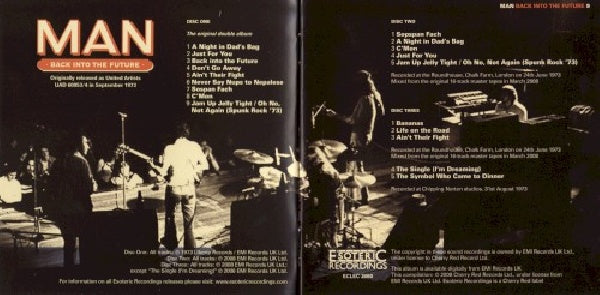 Man - Back into the future (CD) - Velvet Music