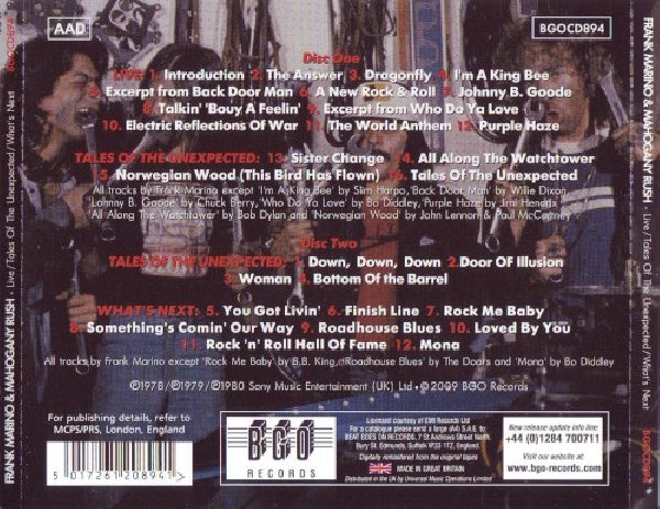 Frank Marino & Mahogany - Live/tales of the unexpected/what's next (CD) - Velvet Music