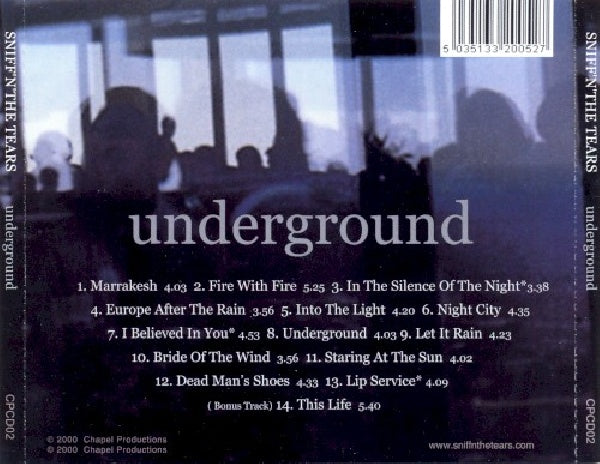 Sniff 'n' The Tears - Underground (CD)