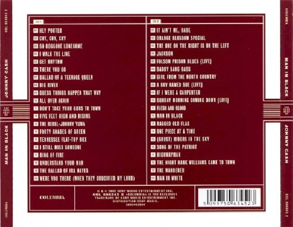 Johnny Cash - Man in black - the very best of johnny cash (CD) - Velvet Music