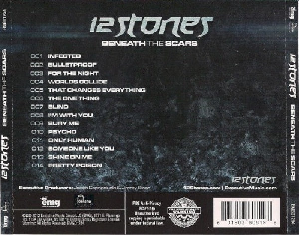 Twelve Stones - Beneath the scars (CD) - Velvet Music