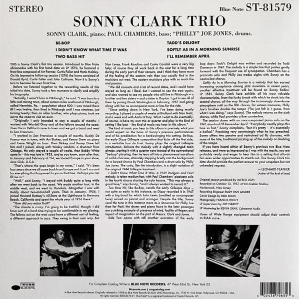 Sonny Clark Trio - Sonny Clark Trio (CD) - Velvet Music