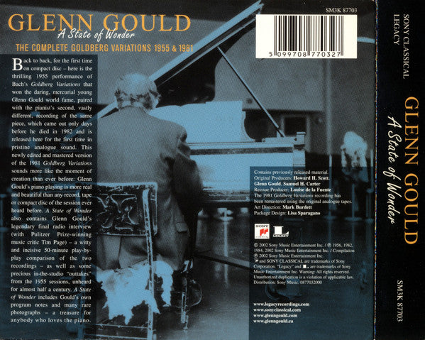 Glenn Gould - A State Of Wonder • The Complete Goldberg Variations 1955 & 1981 (CD d'occasion)