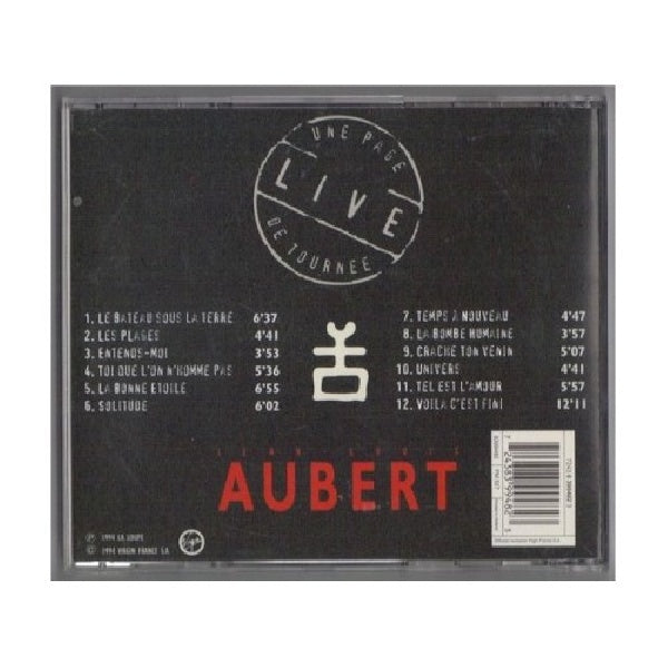 Jean-louis Aubert - Une page de tournée, live (CD)