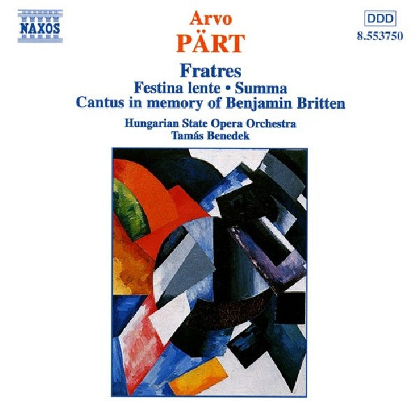A. Part - Fratres (CD) - Velvet Music