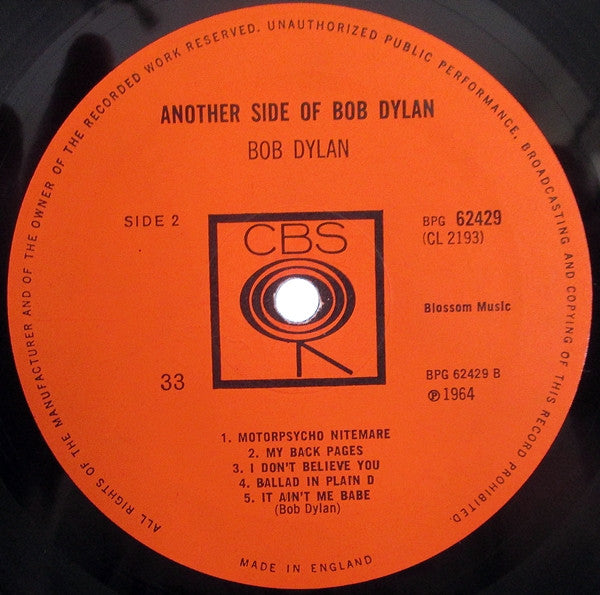 Bob Dylan - Another Side Of Bob Dylan (tweedehands LP) - Velvet Music
