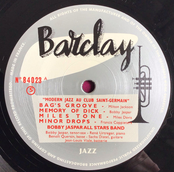 Bobby Jaspar - Modern Jazz Au Club Saint Germain (LP) - Velvet Music