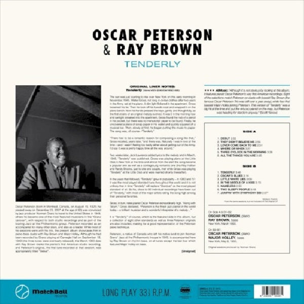 Oscar Peterson & Ray Brown - Tenderly (LP) - Velvet Music