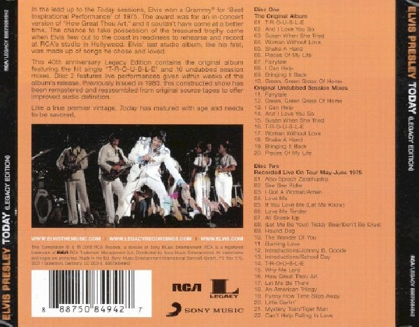 Elvis Presley - Today (legacy edition) (CD) - Velvet Music