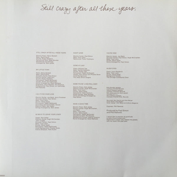Paul Simon - Still Crazy After All These Years (tweedehands LP) - Velvet Music