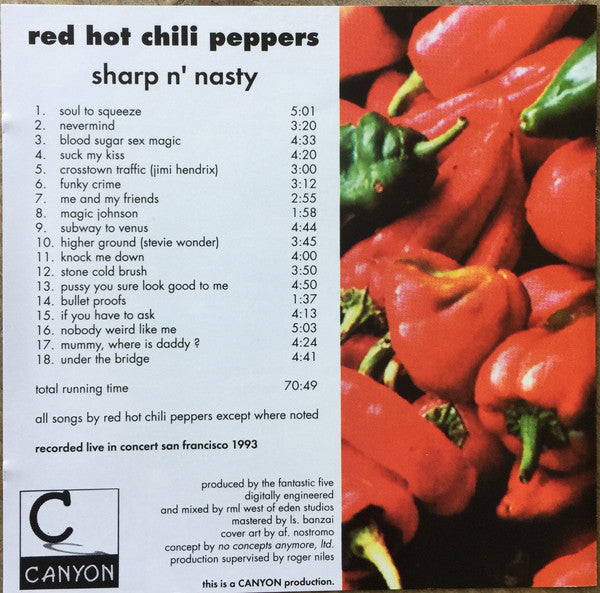 Red Hot Chili Peppers - Sharp n' Nasty (tweedehands CD) - Velvet Music