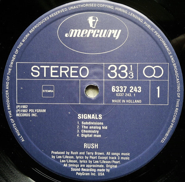 Rush - Signals (tweedehands LP) - Velvet Music