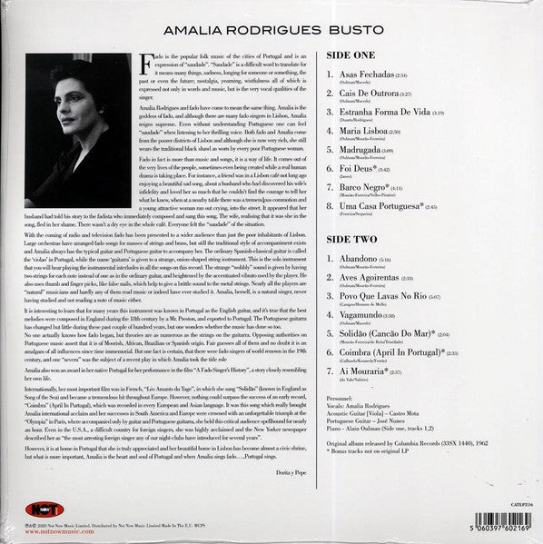 Amália Rodrigues - Busto (LP) - Velvet Music