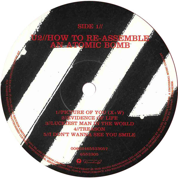U2 - How To Re-Assemble An Atomic Bomb (LP)