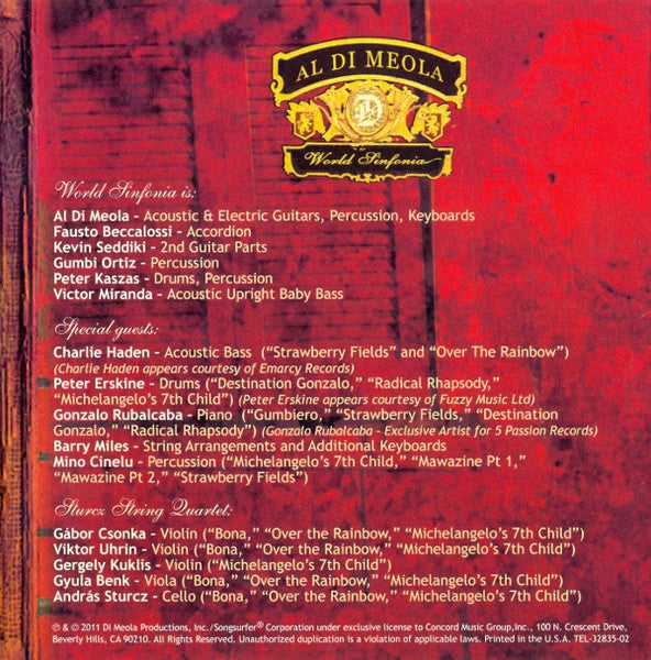 Al Di Meola, World Sinfonia - Pursuit Of Radical Rhapsody (tweedehands CD) - Velvet Music