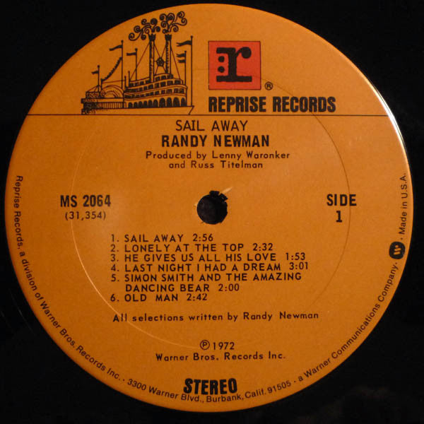 Randy Newman - Sail Away (used LP)