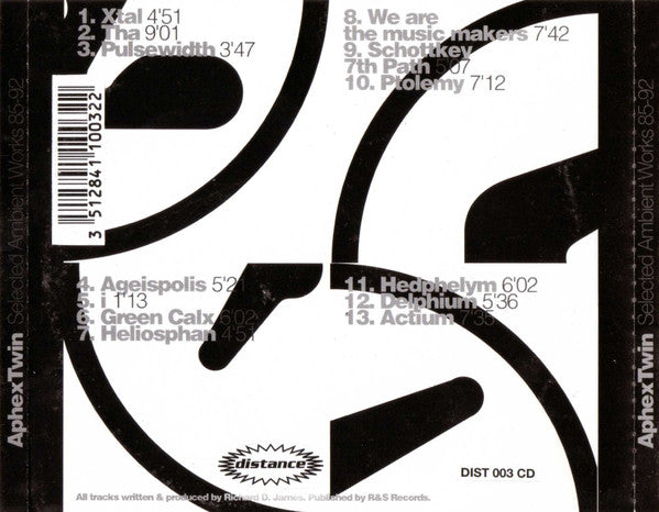 Aphex Twin - Selected Ambient Works 85-92 (tweedehands CD) - Velvet Music