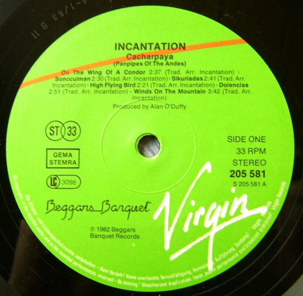 Incantation (2) - Cacharpaya (Panpipes Of The Andes) (LP) - Velvet Music