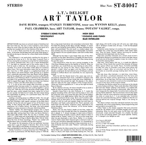 Art Taylor - A.T.'s Delight (LP) - Velvet Music