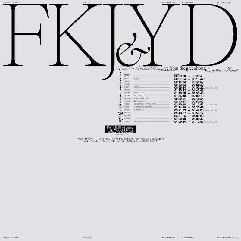 Fkj & Yussef Dayes - Live from the greenhouse (LP) - Velvet Music