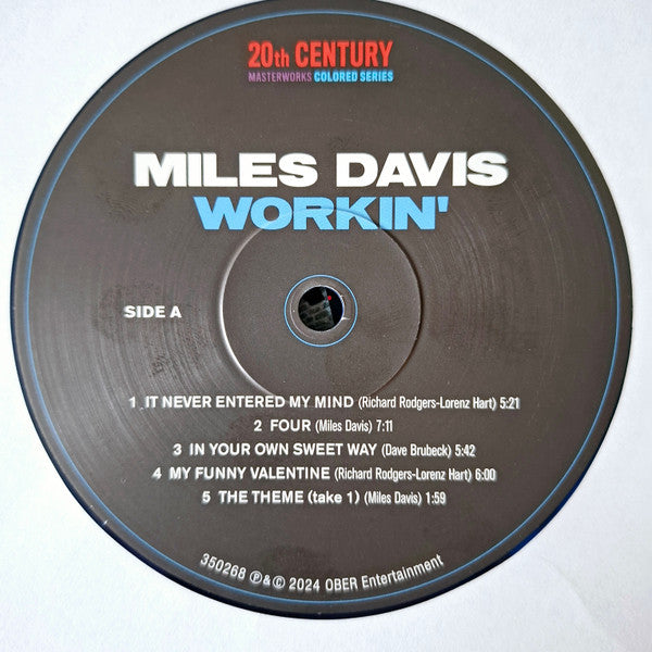 Miles Davis - Workin' (LP) - Velvet Music