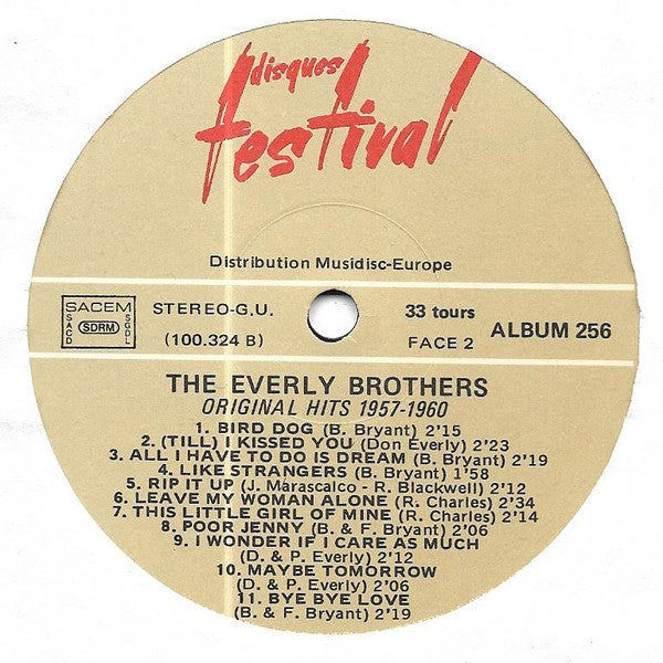Everly Brothers - Original Hits 1957-1960 (tweedehands LP) - Velvet Music
