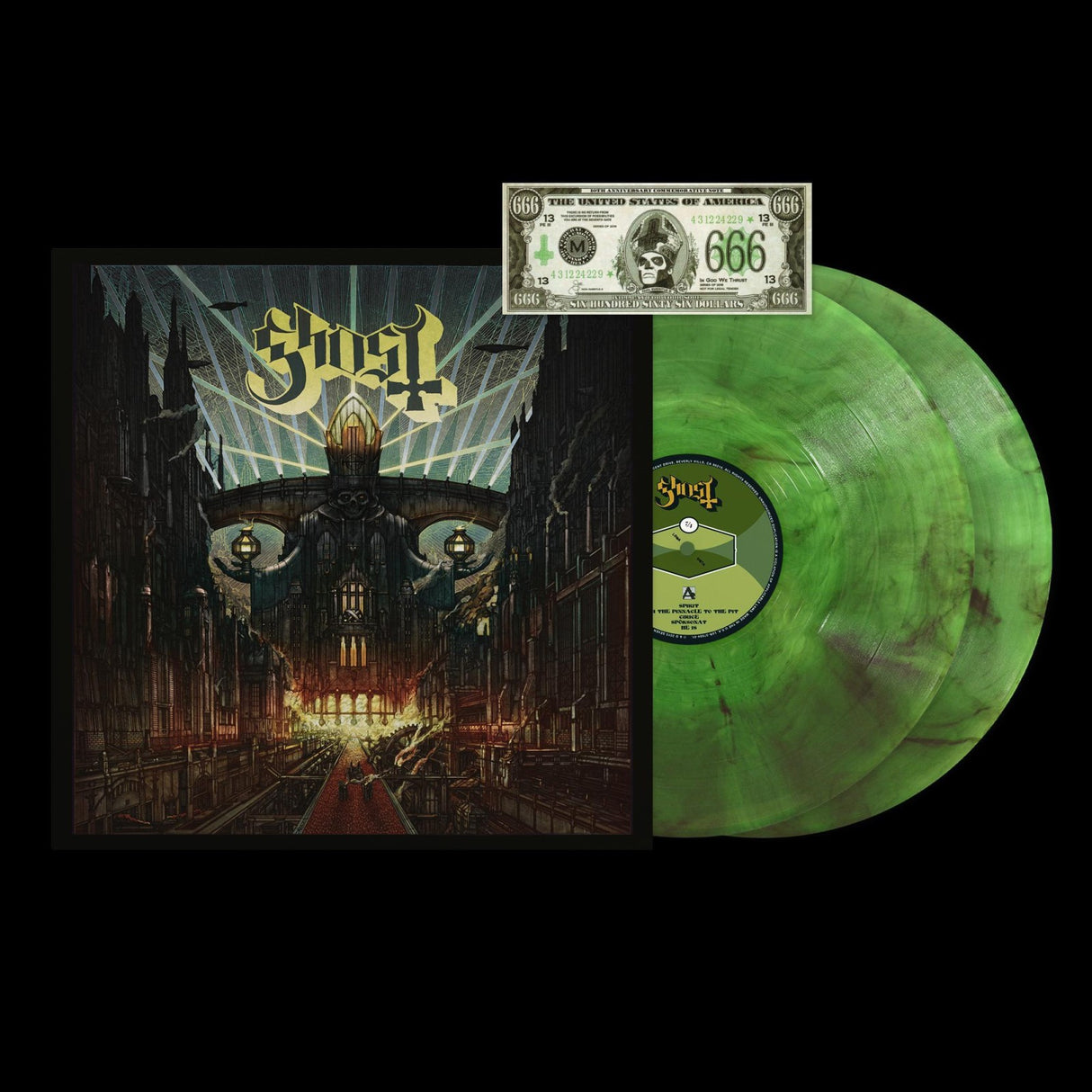 Ghost - Meliora (Deluxe) (Green Smoke Vinyl LP) - Velvet Music
