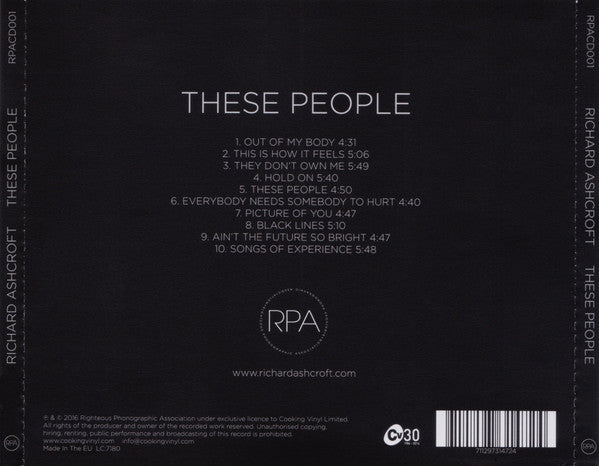 Richard Ashcroft - These People (tweedehands CD) - Velvet Music