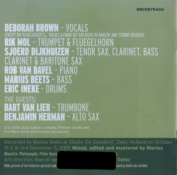 Deborah Brown With Eric Ineke Jazzxpress, The Featuring Bart Van Lier, Benjamin Herman - For The Love Of Ivie (tweedehands CD) - Velvet Music