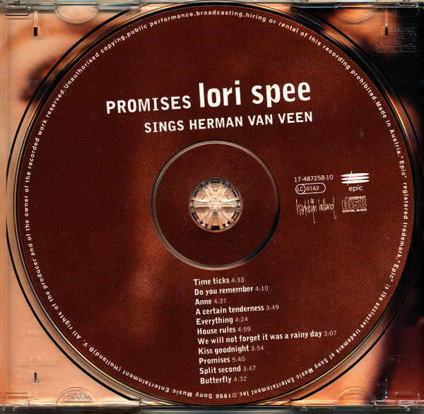 Lori Spee - Promises, Lori Spee Sings Herman Van Veen (used CD)