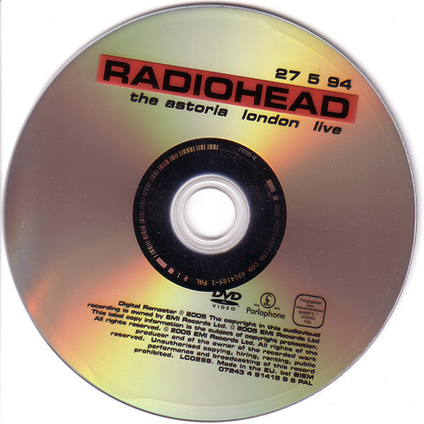 Radiohead - 27 5 94 The Astoria London Live (tweedehands DVD) - Velvet Music