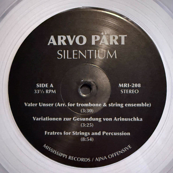 Arvo Pärt - Silentium (LP) - Velvet Music
