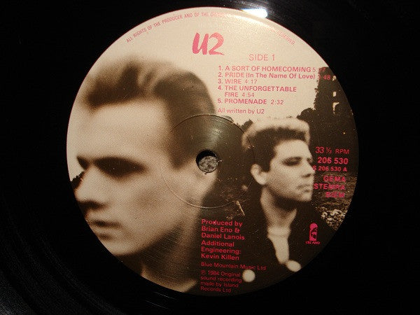U2 - The Unforgettable Fire (second hand LP)