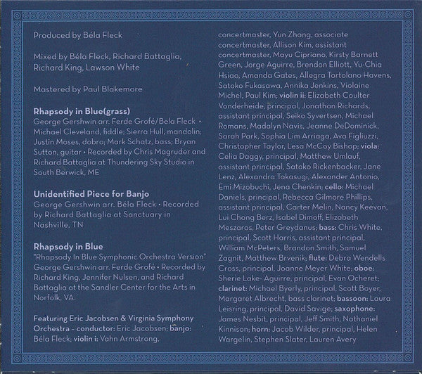 Béla Fleck - Rhapsody In Blue (CD) - Velvet Music