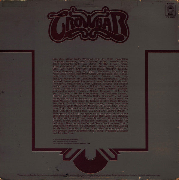 Crowbar (3) - Crowbar (tweedehands LP) - Velvet Music