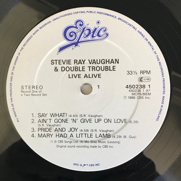 Stevie Ray Vaughan & Double Trouble - Live Alive (tweedehands LP) - Velvet Music