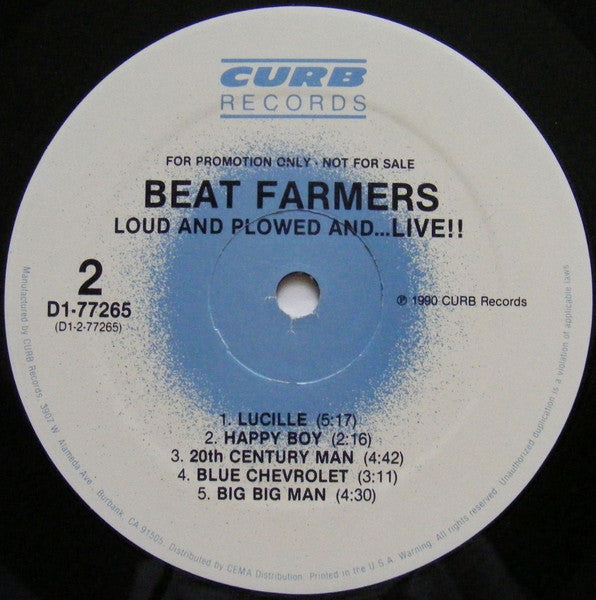 Beat Farmers, The - Loud And Plowed And...Live!! (LP) - Velvet Music